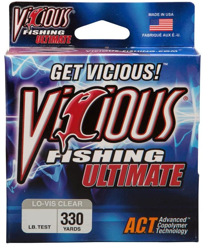 Vicious Fishing VCL-17 Ultimate Copolymer (Mono) Lo-Vis Clear 17 lb. Test 330 Yards