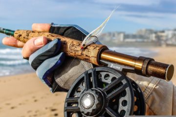 cork handle on fishing rod